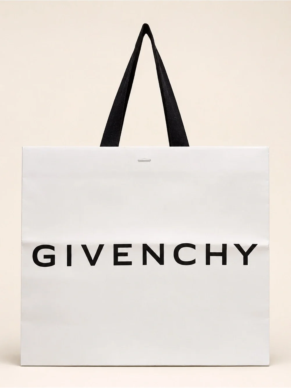 Givenchy Large White Black Logo Shopping Gift Bag Tote